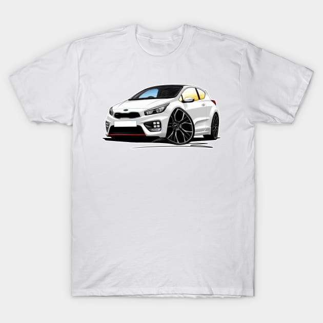 Kia Pro Ceed GT White T-Shirt by y30man5